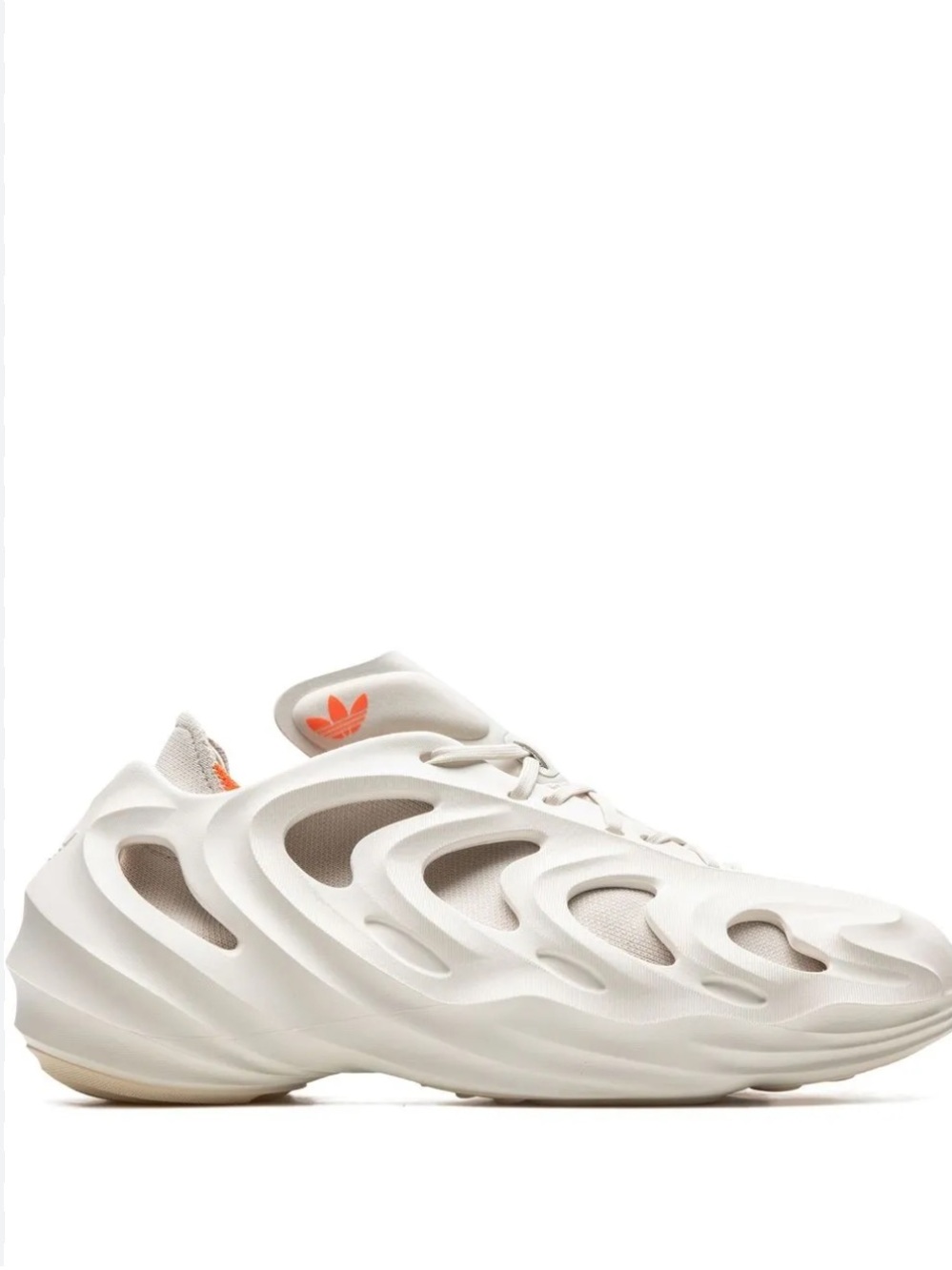 Adidas  White Sculpted Runner with Orange Logo